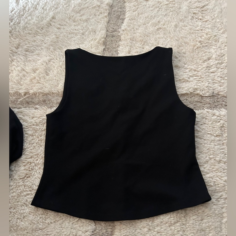 NWOT Le Bop Shopbop Eloise Shorts and Vest Set Medium Black - Picture 8 of 15